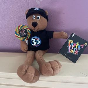 Amscan Party Pals Plush Beanbag Stuffed Animal w/Tags. Birthday Oh No the Big 30
